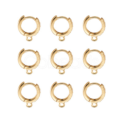 Eco-Friendly Brass Earring Hoops Findings KK-TA0007-40-1