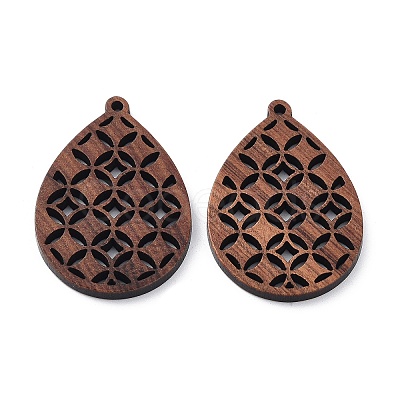 Walnut Wood Laser Cut Pendants X-WOOD-Q051-04J-1