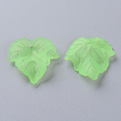 Autumn Theme Transparent Frosted Acrylic Pendants PAF002Y-28-1