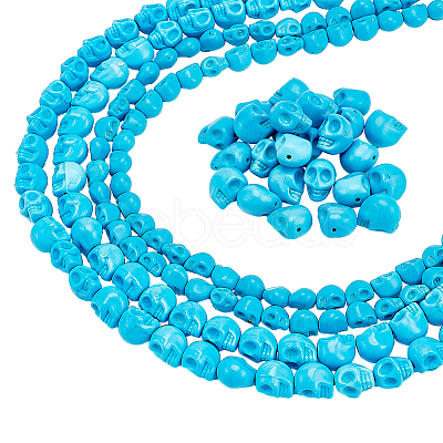 ARRICRAFT 3 Sizes Dyed Synthetic Turquoise Beads Strands G-AR0004-83-1