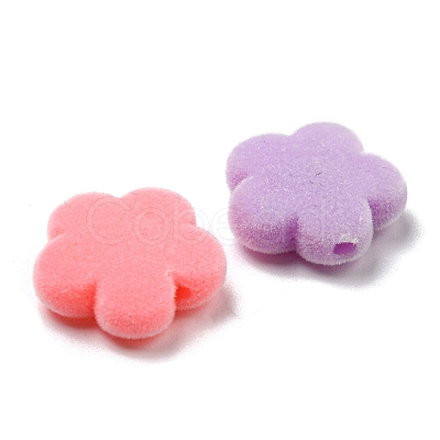 Flocky Acrylic Beads FIND-L014-04-1