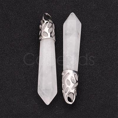 Natural Quartz Crystal Big Pointed Pendants G-K131-03I-1