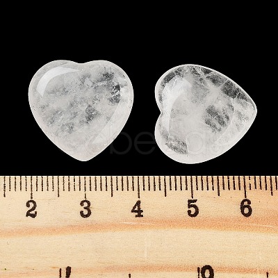 Heart Natural Quartz Crystal Worry Stone G-C134-06A-16-1