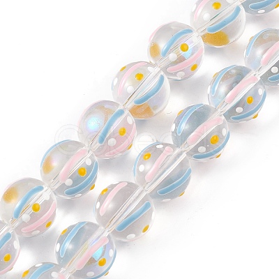 Handmade Lampwork Beads Strands LAMP-F029-01B-1