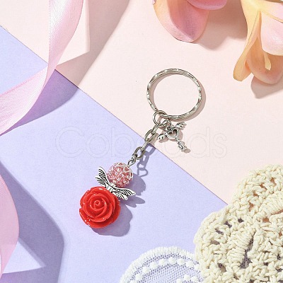 Resin & Alloy & Glass Keychain KEYC-MZ00015-01-1