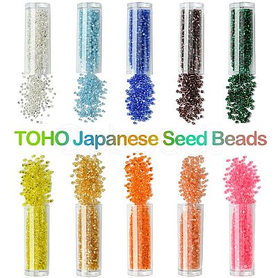 100G 10 Clors TOHO Japanese Seed Beads SEED-YW0002-46-1