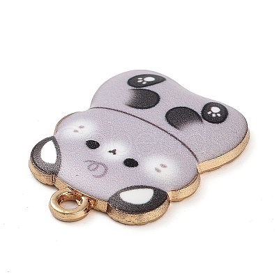 Rack Plating Alloy Enamel Pendants FIND-Q099-13G-1