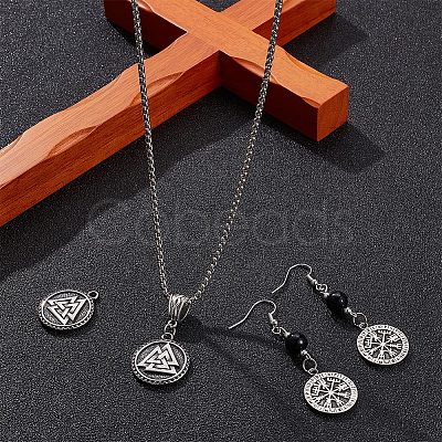 Unicraftale 4Pcs 2 Style 304 Stainless Steel Pendant STAS-UN0055-80-1