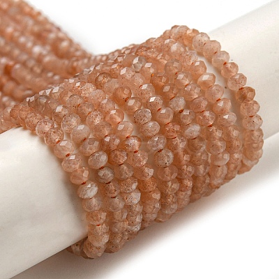 Natural Peach Moonstone Beads Strands G-A097-C02-01-1