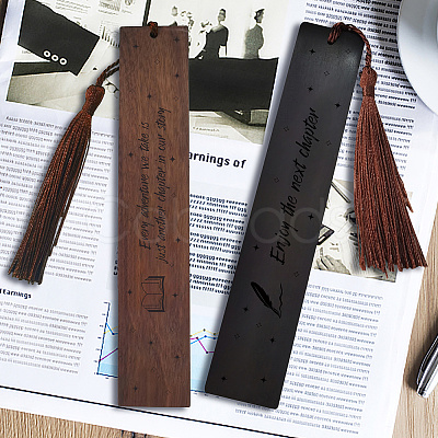 CRASPIRE 1 set Rosewood & African Blackwood Bookmarks Set AJEW-CP0001-78H-1