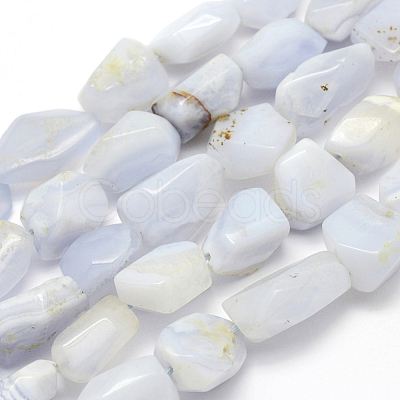 Natural Blue Lace Agate Beads Strands G-K202-02-1