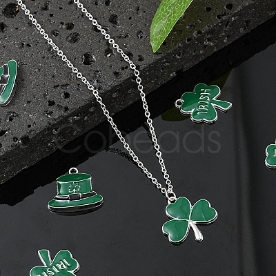 DIY Clover Pendant Jewelry Sets Making Kit DIY-YW0005-05P-1