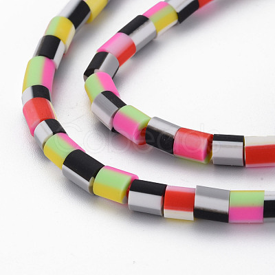 Handmade Polymer Clay Bead Strands X-CLAY-N011-050B-03-1