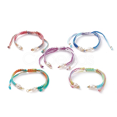 Adjustable Polyester Braided Cord Bracelet Making AJEW-JB00859-1