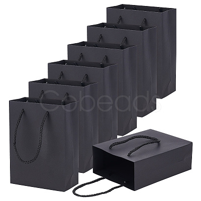 Rectangle Thickened Paper Gift Bags ABAG-WH0039-22B-1