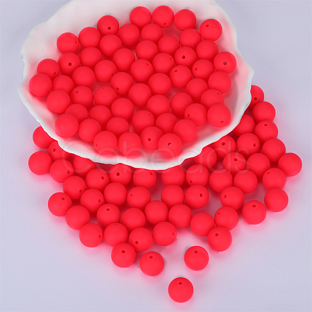 Round Silicone Focal Beads SI-JX0046A-03-1