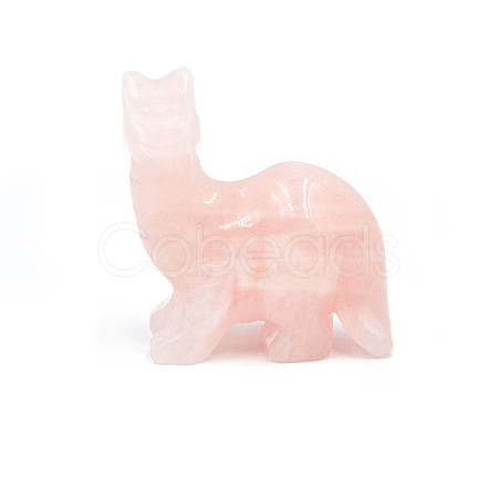 Natural Rose Quartz Carved Healing Dinosaur Figurines PW-WG86556-02-1