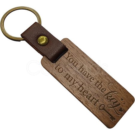 Walnut Wood Keychain KEYC-WH0044-002-1