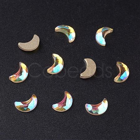 Faceted K9 Glass Rhinestone Cabochons EGLA-O007-30A-1