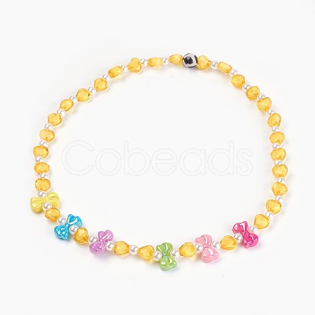 Acrylic Beads Kids Necklaces NJEW-JN02235-02-1