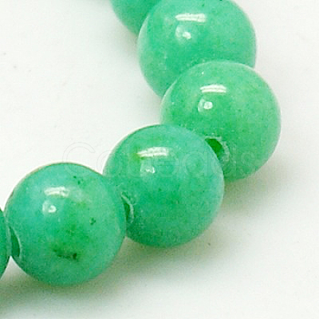 Natural Mashan Jade Round Beads Strands G-D263-4mm-XS19-1