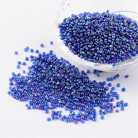 Round Trans. Colors Rainbow Glass Seed Beads X-SEED-A007-2mm-168-1