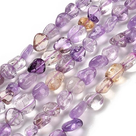 Natural Ametrine(Dyed & Heated) Beads Strands G-P497-01E-50-1