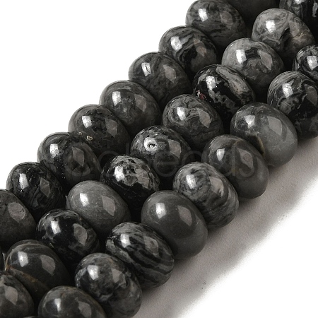 Natural Map Stone Beads Strands G-G102-C04-01-1