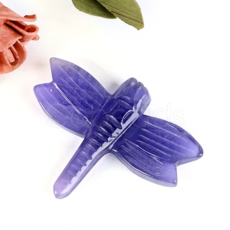 Natural Fluorite Carved Dragonfly Figurines PW-WGBDFF2-05-1