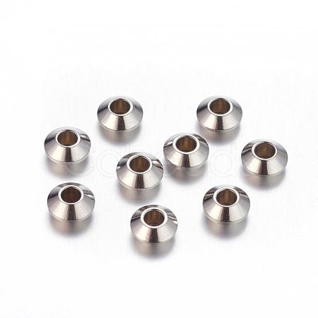 Tarnish Resistant 304 Stainless Steel Bicone Spacer Beads X-STAS-Q174-01-1