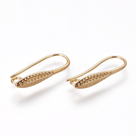 Brass Earring Hooks KK-L177-26G-1