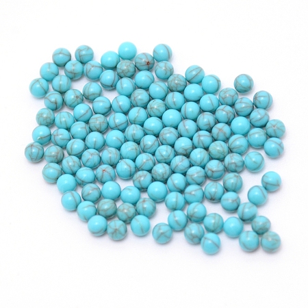 Resin Round Beads MRMJ-WH0068-34C-01-1