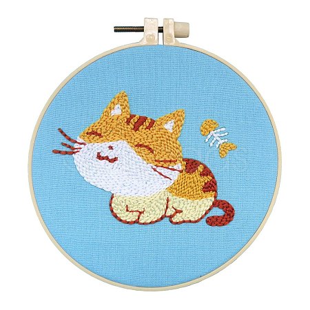 Animal Theme DIY Display Decoration Punch Embroidery Beginner Kit SENE-PW0003-073V-1