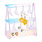 Transparent Acrylic Earring Display Stands, AB Color, Coat Hanger Shape, Clear, 3.95~15x5.5~14.2x0.3cm, 15pcs/set