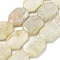 Natural Rainbow Moonstone Beads Strands, Hexagon, Faceted, 12x17x5mm, Hole: 1mm, about 24pcs/strand, 15.55''(39.5cm)