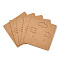 Kraft Paper Earring Display Cards with Hanging Hole, Square, Peru, 5x5x0.02cm