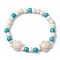 Synthetic Turquoise Bracelets, Kids Bracelets, Dark Cyan, Inner Diameter: 1-3/4 inch(4.5cm)