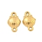 Ion Plating(IP) 304 Stainless Steel Links Connector Charms, Shell Shape, Real 18K Gold Plated, 11.5x7.5x2mm, Hole: 1mm