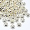 Brass Flat Round Spacer Beads, Silver, 4x1.5mm, Hole: 1.5mm