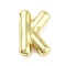 Rack Plating Brass Pendants, Long-Lasting Plated, Real 18K Gold Plated, Letter K, 20.5x13x5.5mm, hole: 2.5mm