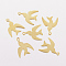 201 Stainless Steel Charms, Swallow, Real 18K Gold Plated, 14x11x0.4mm, Hole: 1mm