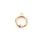 Brass Clip-on Hoop Earring Findings, for Non-pierced Ear, Golden, 17.5x13x1.5mm, Hole: 2.2mm, Pin: 0.7mm