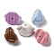 Baking Painted Opaque Acrylic Beads, Cloth, Mixed Color, 17x30.5x24mm, Hole: 2.7mm