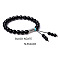 8MM Natural Black Agate Buddha Prayer Beads Bracelet Men Women