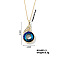 Cute and Stylish Phenix Glass Pendant Necklace, with Brass Cable Chain for Women, Perfect for Any Outfit, Blue, 15.75 inch(40cm)+5cm