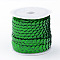 Eco-Friendly Plastic Paillette Beads, Sequins Beads, Ornament Accessories, Flat Round, Green, 6mm, about 5m/roll