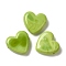 Handmade Lampwork Beads, Heart, Light Green, 20x20x7mm, Hole: 1.2~1.5mm