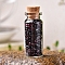 Glass Wishing Bottles, Reiki Natural Garnet Drift Chip Beads inside for DIY Jewelry Making Home Decoration, 22x30mm