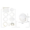 Handmade DIY Pearl Handle Shell Shape Bag Making Kit, Including PU Leather Bag Accessories, White, 19x17x5cm