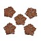 Synthetic Goldstone Carved Pendants, Flower Charms, 28.5x29.5x5mm, Hole: 1.2mm